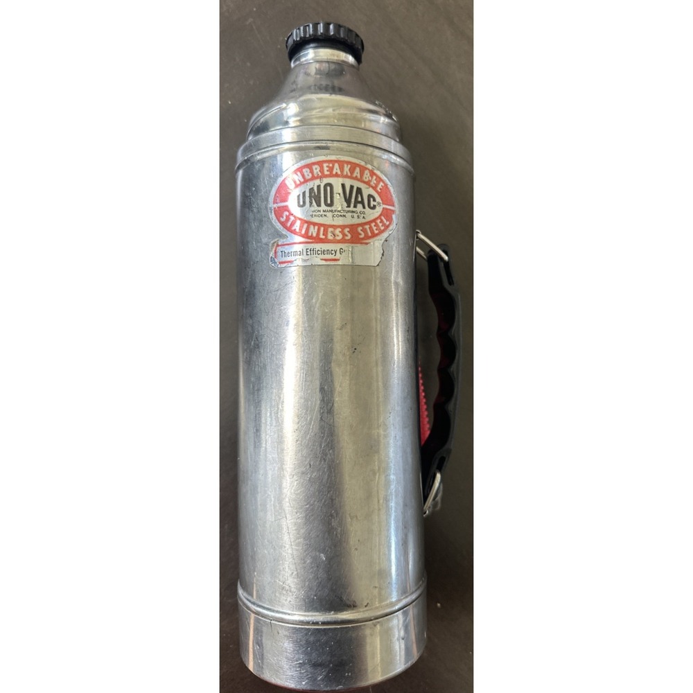 Vintage 1978 Uno-Vac Unbreakable Stainless Steel Vacuum Bottle Thermos 1 QT 271